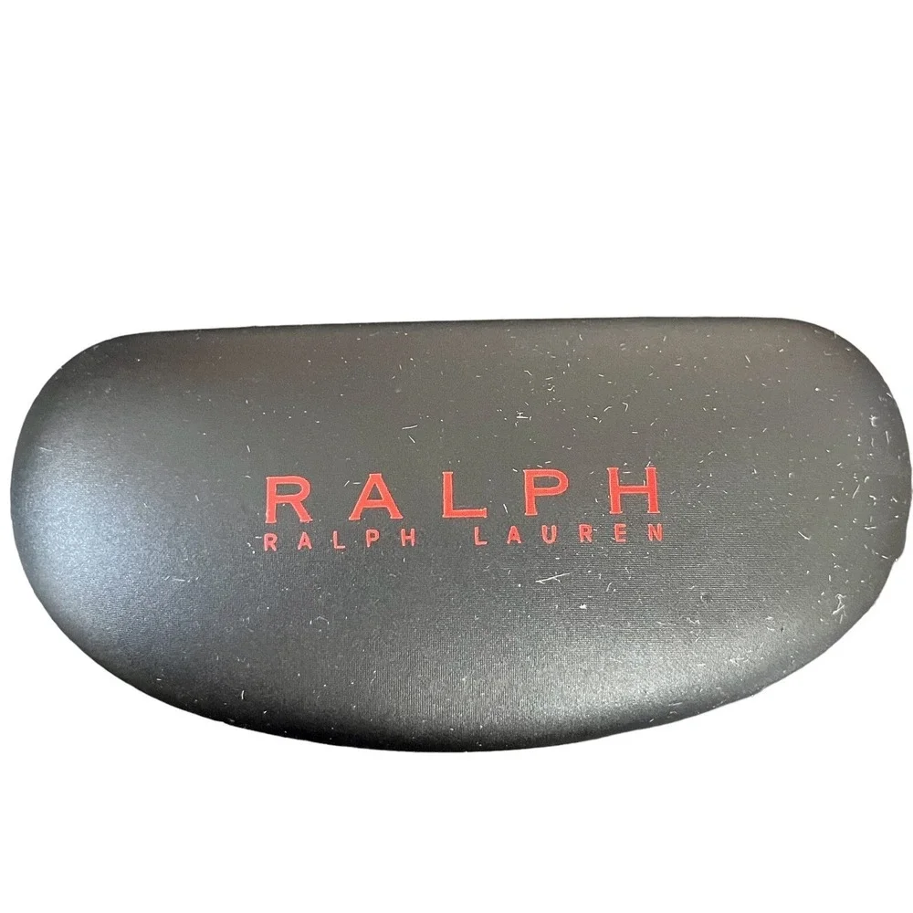 Ralph Lauren Hard Clamshell Eyeglass Case Black Red Logo Sunglasses Case